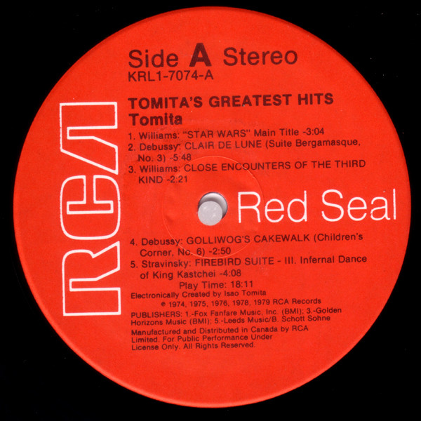 Tomita - Tomita's Greatest Hits (LP, Comp) (Mint (M)) - Image 3