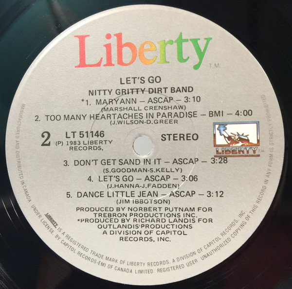 Nitty Gritty Dirt Band - Let's Go (LP, Album) (Mint (M)) - Image 4