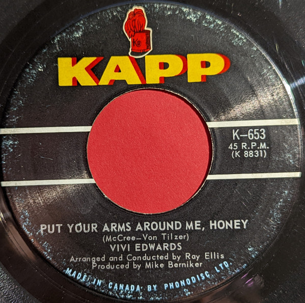 Vivian Edwards (2) - Time After Time / Put Your Arms Around Me, Honey (7") (Near Mint (NM or M-)) - Image 2