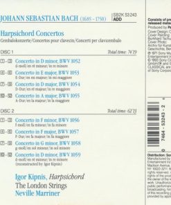 Alternative view of Johann Sebastian Bach, Igor Kipnis, London String Players, Sir Neville Marriner - Harpsichord Concertos = Cembalokonzerte = Concertos Pour Clavecin (2xCD, RE) (Mint (M))