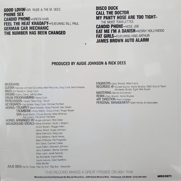 Rick Dees - Greatest Hit (The White Album) (LP, Comp) (Mint (M)) - Image 2