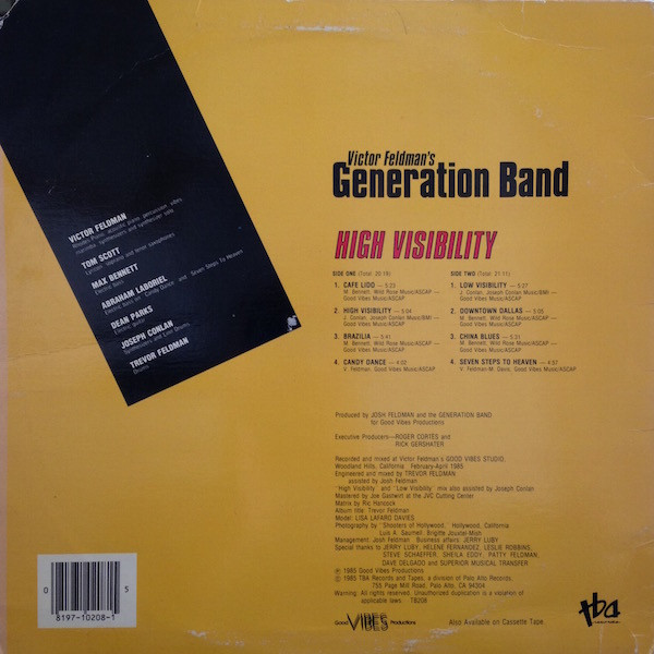 Victor Feldman's Generation Band - High Visibility (LP, Album) (Mint (M)) - Image 2