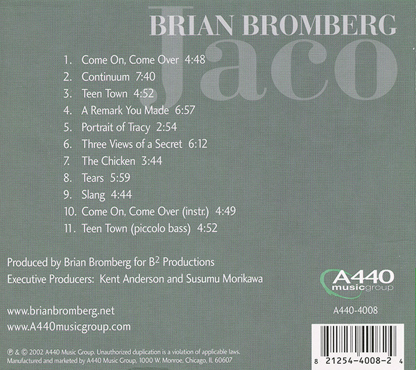 Brian Bromberg - Jaco (CD, Album) (Near Mint (NM or M-)) - Image 2