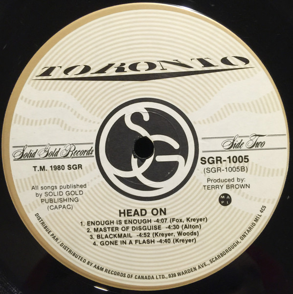 Toronto (4) - Head On (LP, Album) (Mint (M)) - Image 4