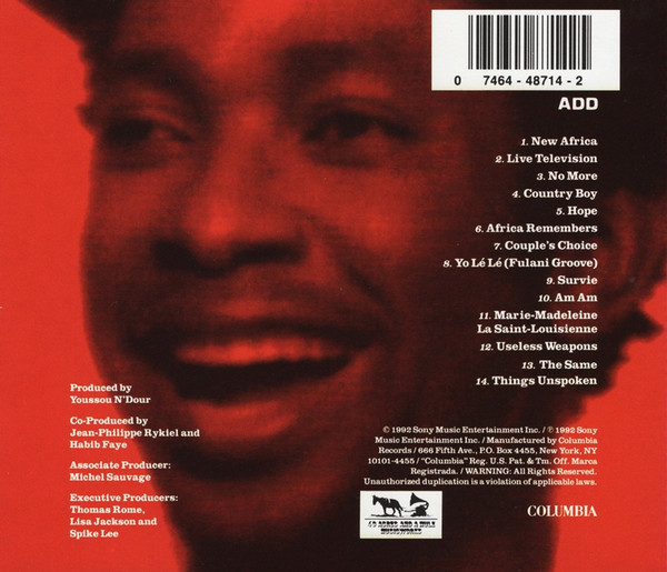 Youssou N'Dour - Eyes Open (CD, Album) (Near Mint (NM or M-)) - Image 2