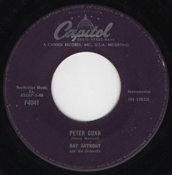 Ray Anthony & His Orchestra - Peter Gunn (7", Single) (Near Mint (NM or M-))