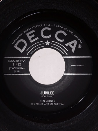 Ken Jones And His Orchestra - Jubilee / Lazy (7") (Very Good Plus (VG+))