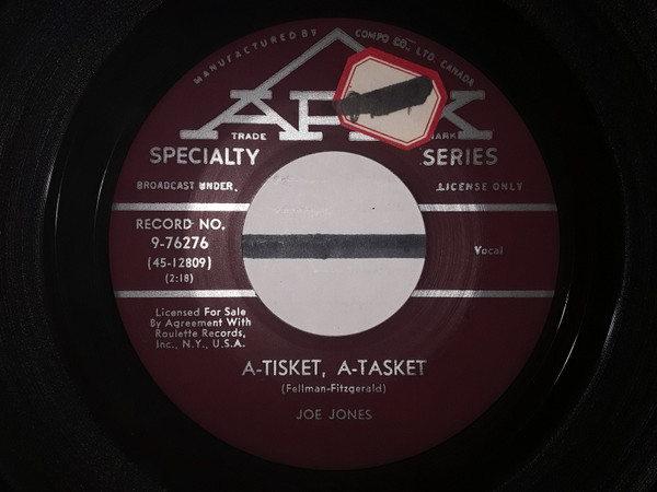 Joe Jones (2) - Every Night About Eight / A-Tisket A-Tasket (7") (Very Good Plus (VG+)) - Image 2