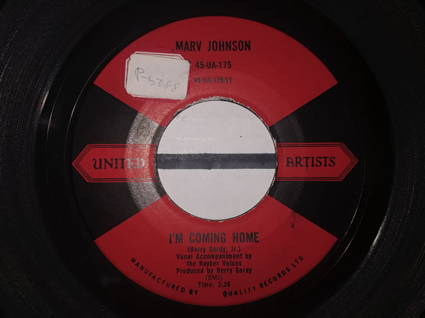 Marv Johnson - I'm Coming Home / River Of Tears (7") (Very Good (VG))
