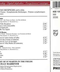 Alternative view of Ottorino Respighi, The Academy Of St. Martin-in-the-Fields, Sir Neville Marriner - Fontane Di Roma • Pini Di Roma • Feste Romane (CD, Album) (Near Mint (NM or M-))