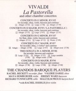 Alternative view of Antonio Vivaldi, The Chandos Baroque Players - La Pastorella And Other Chamber Concertos (CD, Album) (Near Mint (NM or M-))