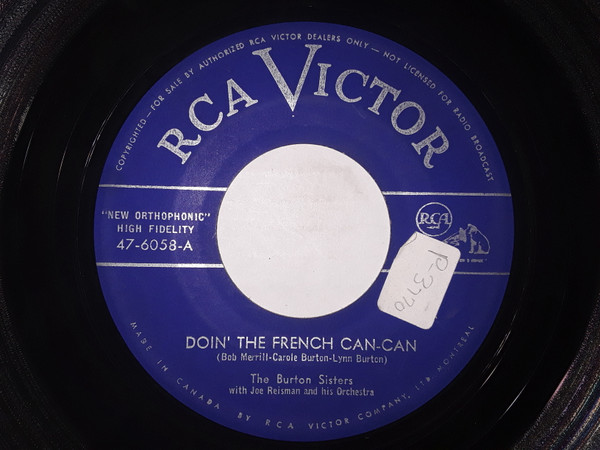 The Burton Sisters - Doin' The French Can-Can / Divided Love (7") (Very Good (VG))