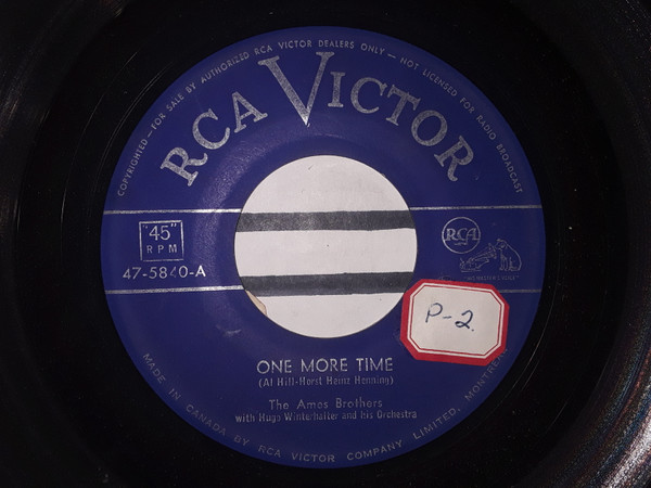 The Ames Brothers With Hugo Winterhalter Orchestra - One More Time (7", Single) (Very Good (VG))