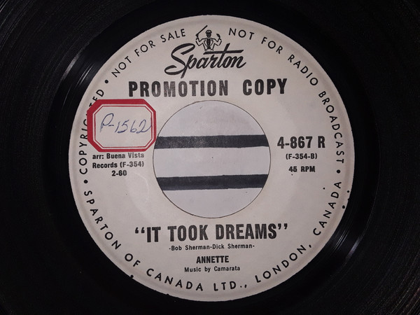 Annette (7) - O Dio Mio / It Took Dreams (7", Promo) (Very Good Plus (VG+)) - Image 2