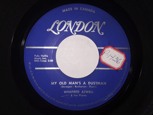 Winifred Atwell - Rialto Ripples Rag / My Old Man's A Dustman (7", Single) (Very Good (VG)) - Image 2