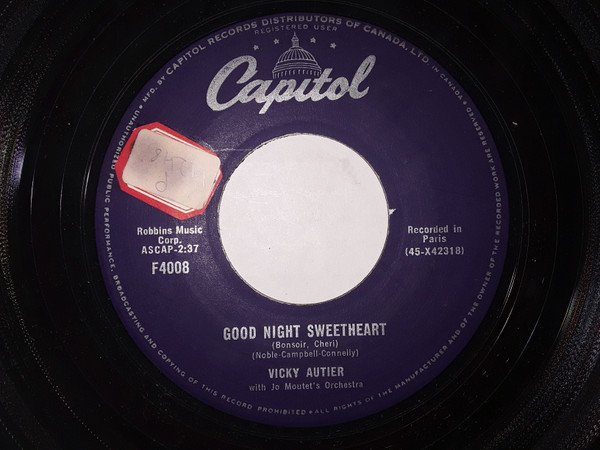 Vicky Autier - Rocky / Good Night Sweetheart (7", Single) (Very Good Plus (VG+)) - Image 2