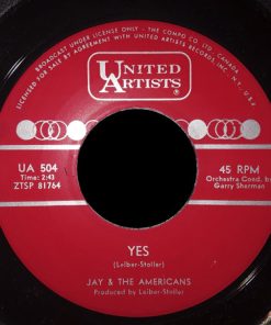 Jay & The Americans - Yes / Tomorrow (7") (Very Good Plus (VG+))