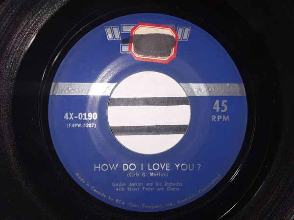 The Gordon Jenkins Singers And Gordon Jenkins And His Orchestra , Featuring Bob London - You're Not Alone / How Do I Love You? (7") (Very Good Plus (VG+)) - Image 2
