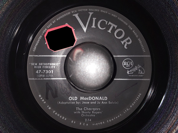 The Chargers (4) With Shorty Rogers And His Orchestra - Old MacDonald / Dandilyon (7") (Very Good Plus (VG+))