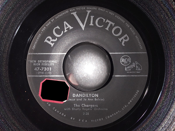 The Chargers (4) With Shorty Rogers And His Orchestra - Old MacDonald / Dandilyon (7") (Very Good Plus (VG+)) - Image 2