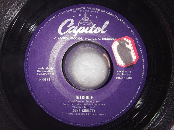 June Christy - You Took Advantage Of Me / Intrigue (7", Single) (Very Good (VG)) - Image 2
