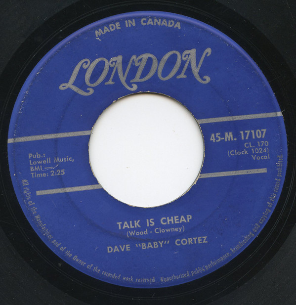 Dave "Baby" Cortez - Cat Nip / Talk Is Cheap (7", Single) (Very Good (VG)) - Image 2