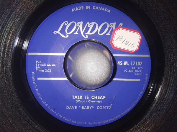 Dave "Baby" Cortez - Cat Nip / Talk Is Cheap (7", Single) (Very Good (VG)) - Image 4