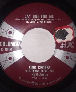 Alternative view of Bing Crosby - I Couldn't Care Less / Say One For Me (7") (Very Good Plus (VG+))