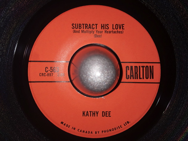 Kathy Dee - Livin' On Love / Subtract His Love (And Multiply Your Heartaches) (7", Single) (Very Good Plus (VG+)) - Image 2