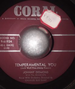 Johnny Desmond - Temperamental You / Farewell To Naples (7", Single) (Very Good Plus (VG+))