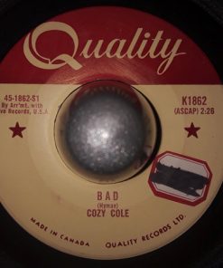 Cozy Cole - Bad / Topsy-Turvy (7", Single) (Very Good Plus (VG+))
