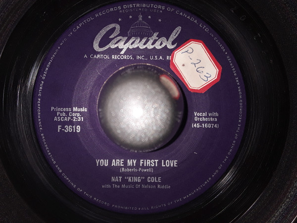 Nat King Cole - You Are My First Love / Ballerina (7", Single) (Very Good (VG)) - Image 3