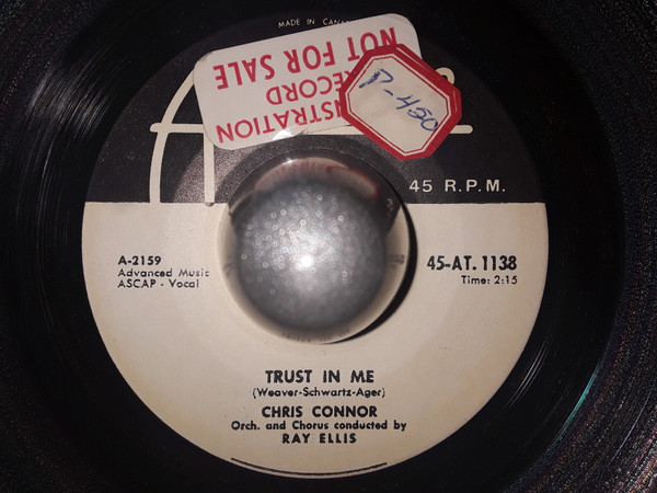 Chris Connor - Trust In Me / Mixed Emotions (7") (Very Good (VG))