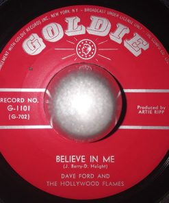 Alternative view of David Ford (5) And The Hollywood Flames - Elizabeth / Believe In Me (7", Single) (Very Good Plus (VG+))