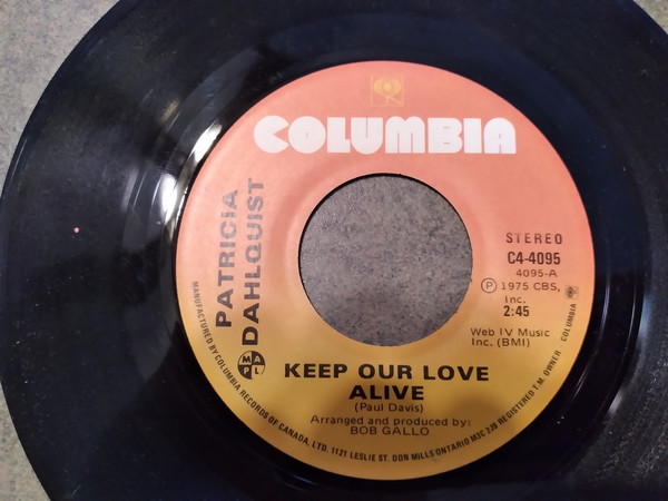 Patricia Dahlquist - Keep Our Love Alive/Broken Hearted & Free (7", Single) (Near Mint (NM or M-)) - Image 2