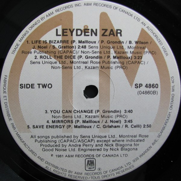 Leyden Zar - Leyden Zar (LP, Album) (Mint (M)) - Image 4