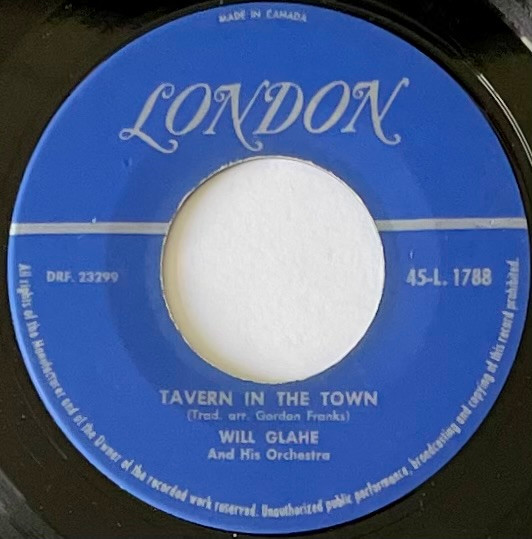 Will Glahé Und Sein Orchester - Sweet Elizabeth = Köhlerliesl / Tavern In The Town (7", Single) (Very Good (VG)) - Image 2
