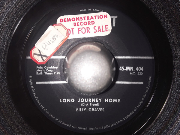 Billy Graves - Long Journey Home (7", Single, Promo) (Very Good Plus (VG+))