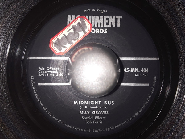 Billy Graves - Long Journey Home (7", Single, Promo) (Very Good Plus (VG+)) - Image 2