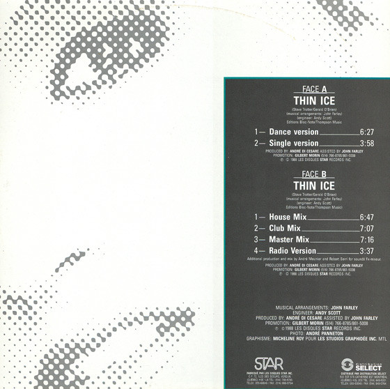 Martine Chevrier - Thin Ice (12") (Mint (M)) - Image 2