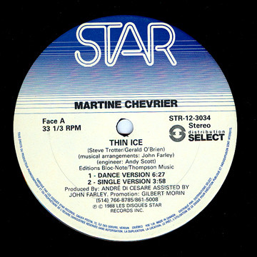 Martine Chevrier - Thin Ice (12") (Mint (M)) - Image 3