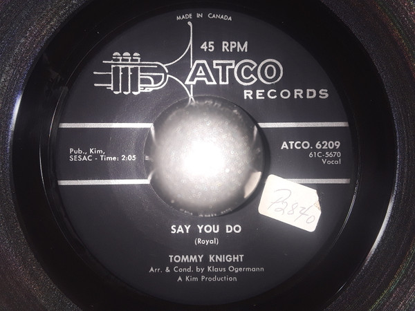 Tommy Knight - It's Real / Say You Do (7", Single) (Very Good Plus (VG+)) - Image 2