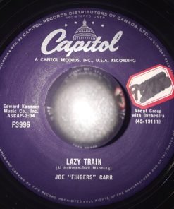 Alternative view of Joe "Fingers" Carr - March To The Blues / Lazy Train (7", Single) (Very Good Plus (VG+))
