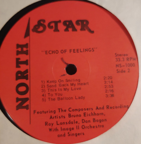 Bruno Eichhorn, Ray Lonsdale, Dan Bagan & Image II Orchestra - Echo Of Feelings (LP) (Mint (M)) - Image 4