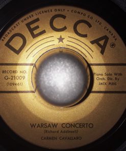 Carmen Cavallaro And His Orchestra - Warsaw Concerto (7") (Near Mint (NM or M-))