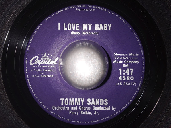 Tommy Sands - Love In A Goldfish Bowl (7", Single) (Very Good Plus (VG+)) - Image 2