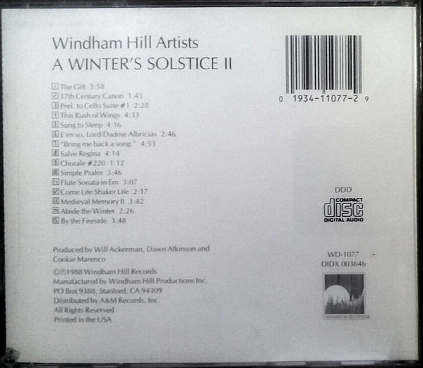 Windham Hill Artists - A Winter's Solstice II (CD, Comp) (Near Mint (NM or M-)) - Image 2