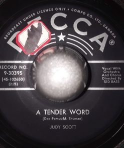 Judy Scott (2) - A Tender Word / The Parlor Piano (7") (Very Good Plus (VG+))