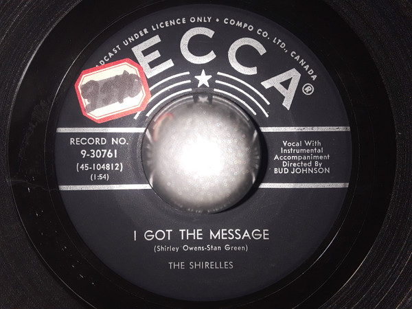 The Shirelles - I Got The Message (7", Single) (Very Good Plus (VG+))