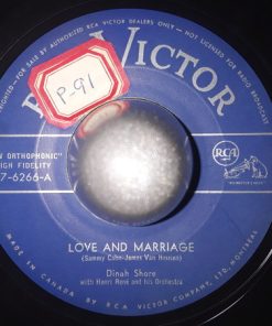 Dinah Shore With Henri René And His Orchestra - Love And Marriage (7", Single) (Very Good (VG))